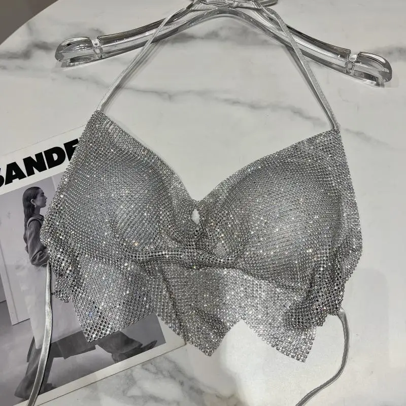 Dance Pad Machine - Tops brillantes con diamantes, decorativos, con