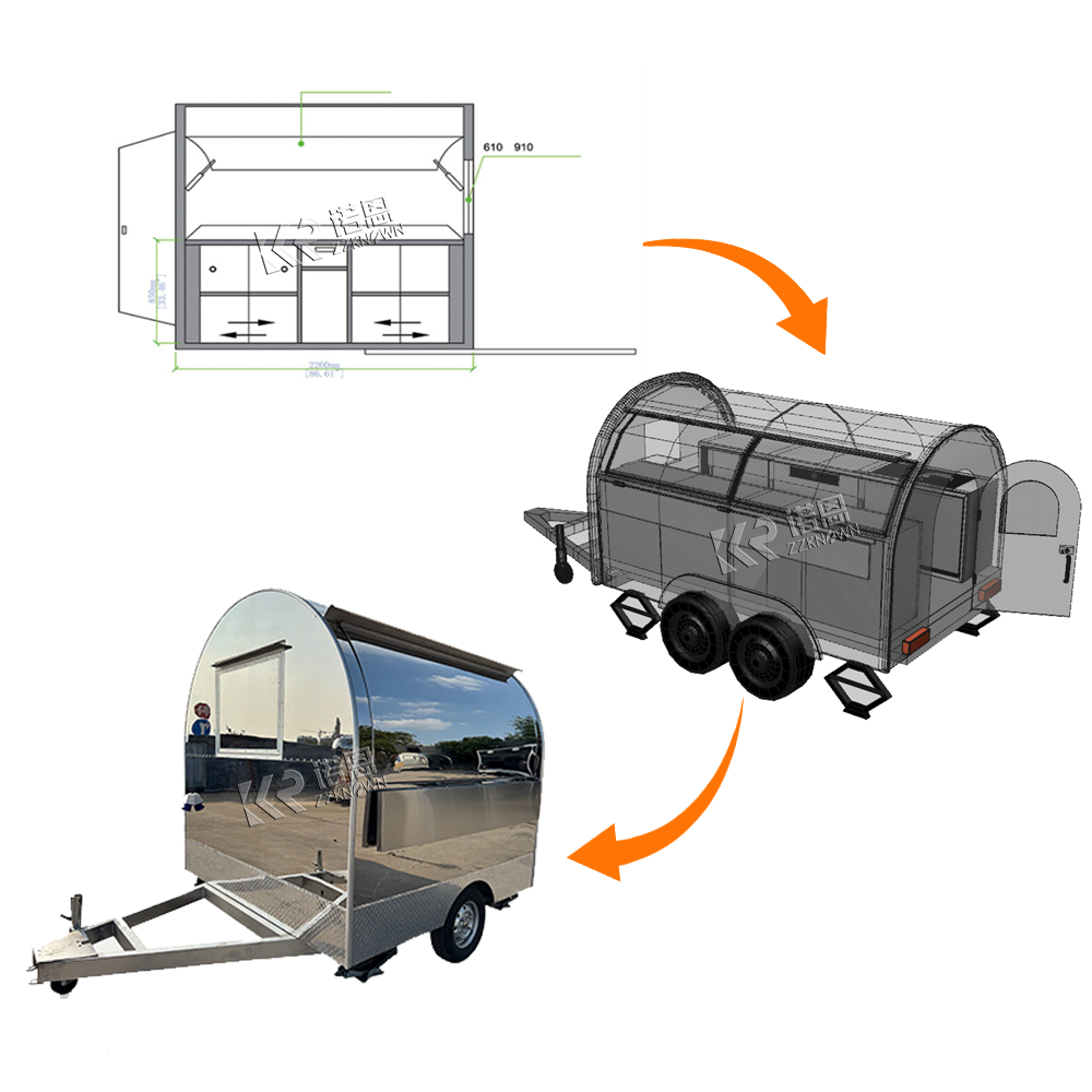 Remolque de Comida Móvil para  - Hot Dog Vending Cart reseña y precio