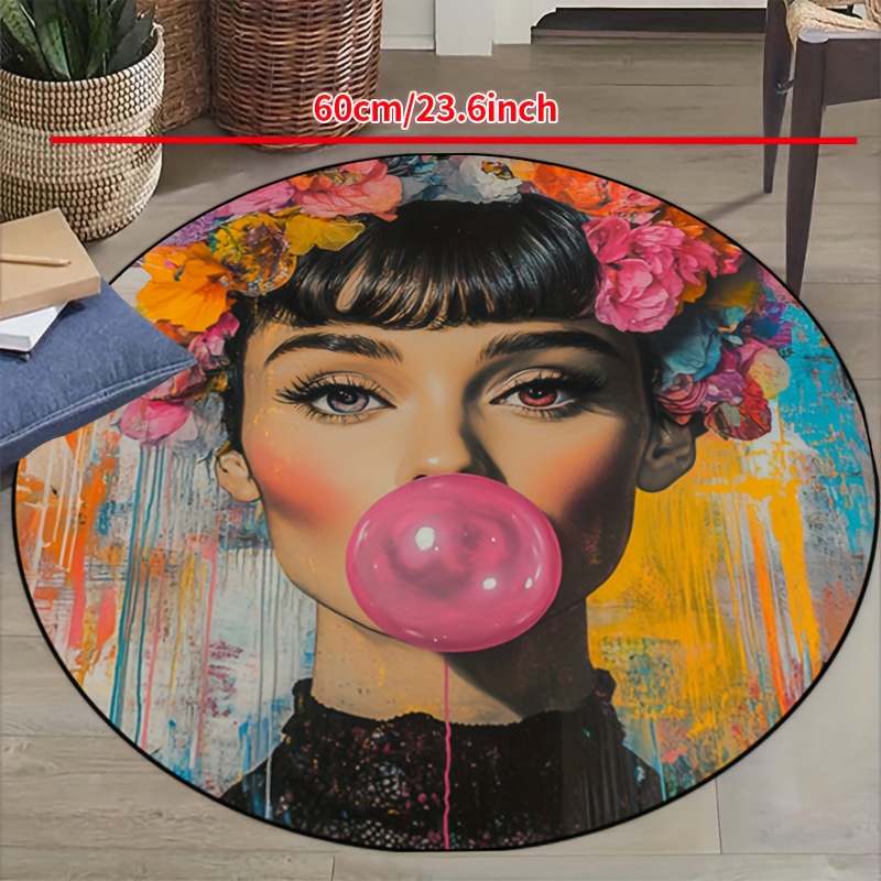 Alfombra Redonda con Diseño de - Bubble Gum Machine reseña y precio