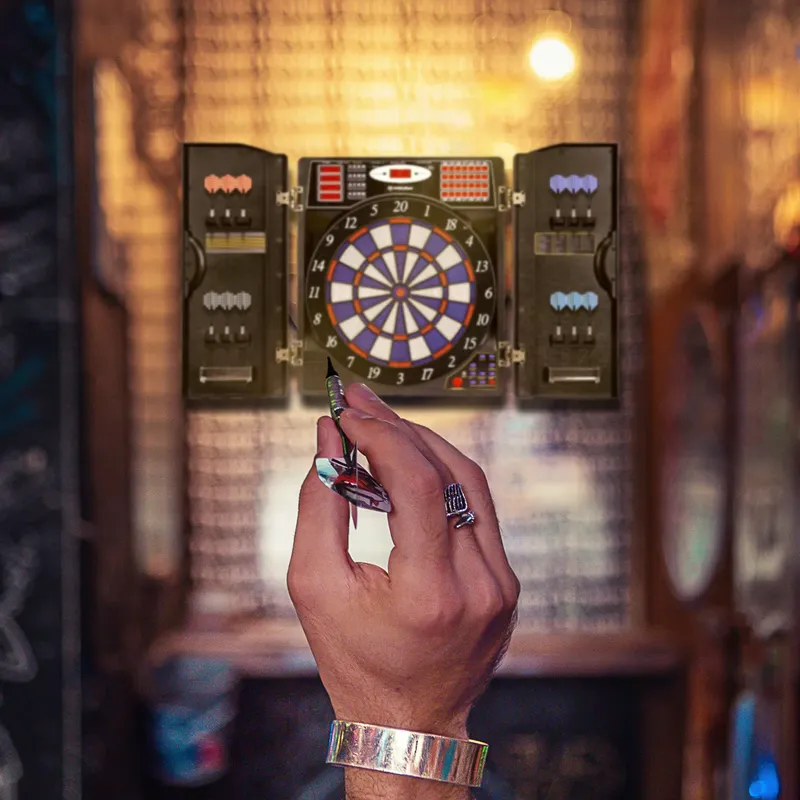 Tablero de dardos electrónico  - Electronic Dartboard Cabinet reseña y precio